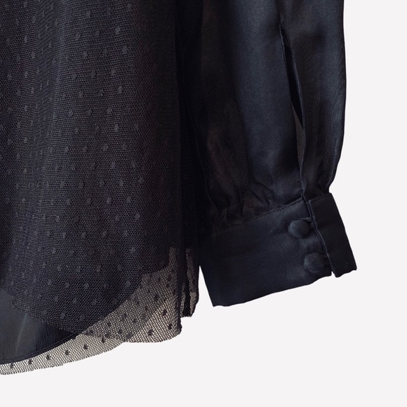 RED VALENTINO VINTAGE LONG SLEEVE EMBELLISHED RHINESTONES PULLOVER BLOUSE SIZE M - Picture 14 of 16